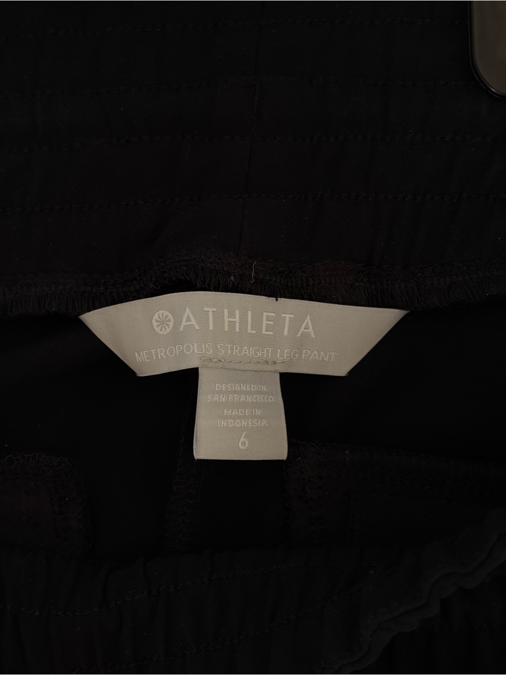 Athleta Metropolis Straight Leg Pants Black Size 6 Ankle Zip - Picture 6 of 6